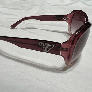 Prada Pink Gradient Round Lens Sunglasses